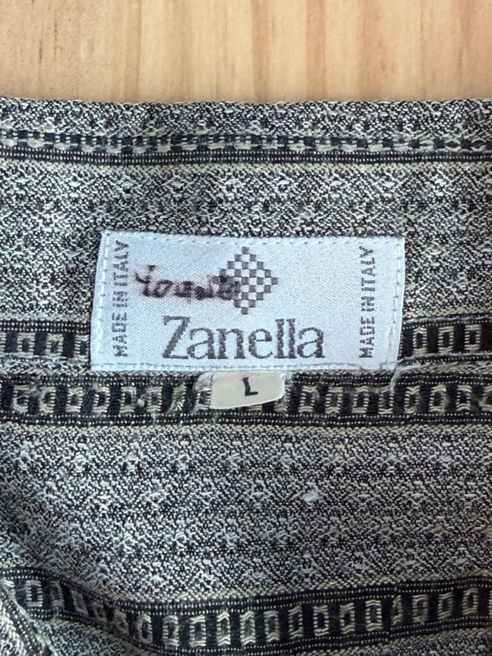 Zanella Gray Vertical Stripe Casual Button-Down Shirt B2 - Picture 2 of 10